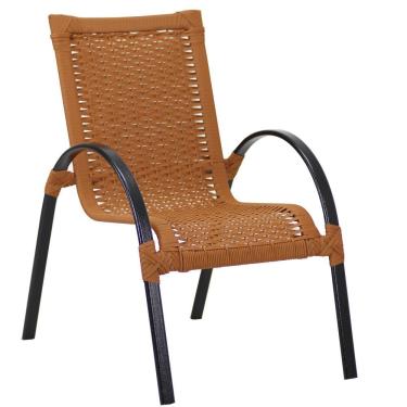 Imagem de Cadeira Mini Garden Corda Náutica Em Alumínio área Piscina Terra Cota