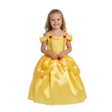 Imagem de Vestido Princesa Bela (Bela e a Fera) Luxo ( dos 2 aos 9 anos ) - SGB 