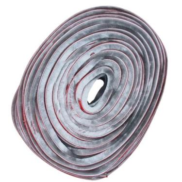 Imagem de Veda fresta escova adesiva vedação porta janela 7x12 cinza 10 metros -