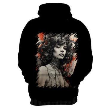 Imagem de Blusa de Frio Pintura a Carvão Mulher Arte Esfumaçada 2 - Kasubeck Sto