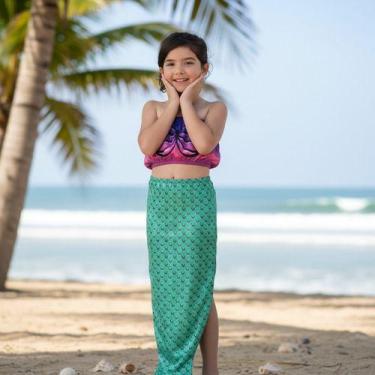 Imagem de Fantasia Infantil Pequena Sereia Com Calda Festa Aniversário - Pequeno
