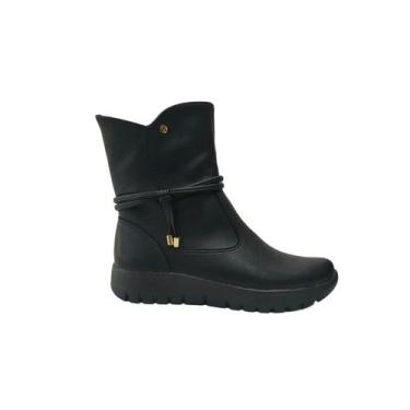 Imagem de Piccadilly Bota Anabela Cano Medio Feminina Ref. 950044, Preto, 37