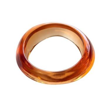Imagem de Bracelete Acrílico Fino Redondo com Detalhes Ovais - - Pistache Acessó