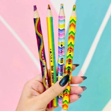 Imagem de Kit Lápis De Cor Jumbo Rainbow Com 4 unidades - Tris
