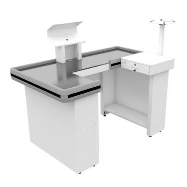 Imagem de Check out Premium Branco 1,50m U com Kit Automação - AMAPÁ
