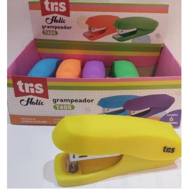 Imagem de GRAMPEADOR 26 6 T405 POP 15F PLAST cor rosa, verde e laranja - tris