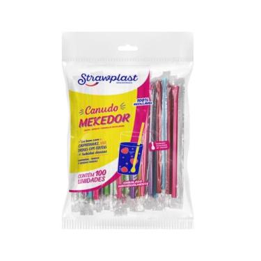 Imagem de Canudo colher mexedor para drink strawplast com 1.000 unidades, COLORI