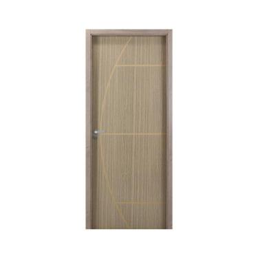 Imagem de Kit Porta de Madeira Decorada 215x64cm com Batente de MDF Ultra 10cm G