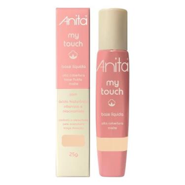 Imagem de Base Líquida Matte My Touch Alta Cobertura Cor 01 25g Anita
