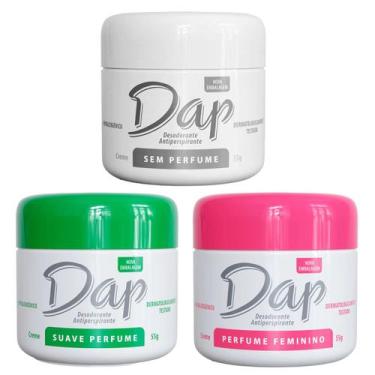 Imagem de Kit 3 Desodorante S/Perfume/Suave/Masculino/Feminino DAP 55g, SEM PERF