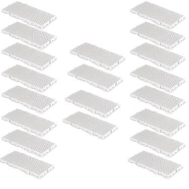 Imagem de Kit 20 Palete Estrado Pallet Plástico Resistente 25x50 Branco - Arqpla