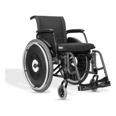 Imagem de Cadeira De Rodas Manual Dobrável Avd Alumínio Ortobras, Preto, 46