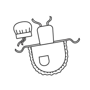 Imagem de Brinquedo Kit Cozinheiro Infantil Avental e Touca Faz de Conta Rosa Newart Toys
