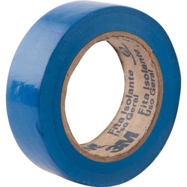 Imagem de Fita Isolante Imperial Colors Uso Geral Flexivel Resistente a Raios Ultravioleta Antichama Azul 18MM X 10M