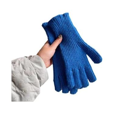 Imagem de Luvas Femininas De Inverno Com Tela Sensível Ao Toque, Dedos Completos