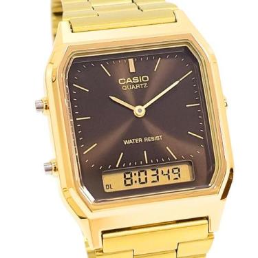 Imagem de Relógio Casio Unissex AnaDigi Vintage Dourado AQ-230GA-5AMQYDF