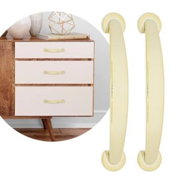 Imagem de 2 Puxadores Para Móveis Colonial Alça Rústico Rose Gold 96mm (Dourado Brilho)