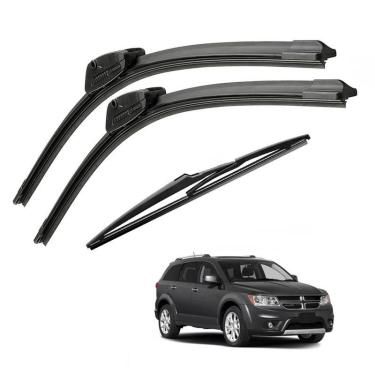 Imagem de Kit palheta Limpador Parabrisa Dianteira e Traseira Dodge Journey 2014 2015 2016