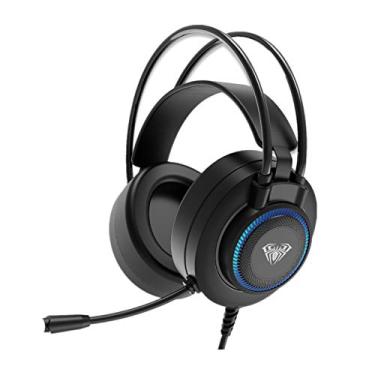 Imagem de Fone de ouvido AULA S601 com fio para jogos com microfone surround som, USB Dual 3,5 mm com controle de volume circum-auricular fones de ouvido, microfone com cancelamento de ruído