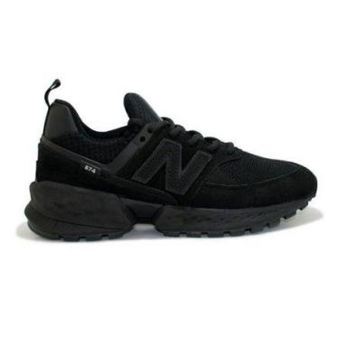 New balance 574 sport black store with silver