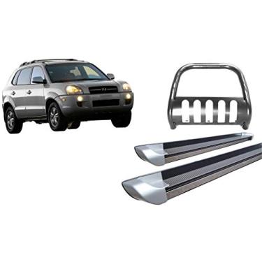 Imagem de Kit Quebra mato-Estribo PERSONALIZADO PRATA Tucson até 2016