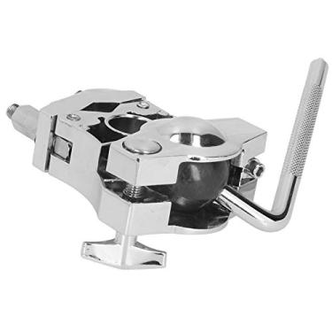 Imagem de Keenso Suporte de tambor Tom, liga de zinco prata Tom Mount Multifuntioanl Tom Clamp Acessórios de instrumentos musicais