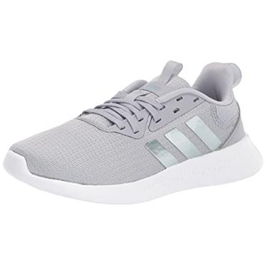Imagem de adidas Tênis de corrida unissex infantil Puremotion, Halo Prata/Visão Metálico/Branco, 20