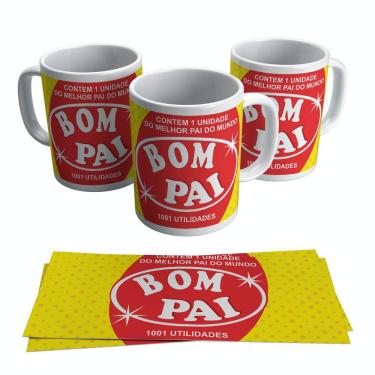 Imagem de Caneca Dia Dos Pais Bom Pai 1001 Utilidades Bombril 325ml