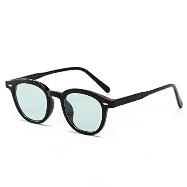 Imagem de Fashion Cool Vintage Round Style Sunglasses Women Tint Ocean Lens ins Stylish Sun Glasses,C5 Black Green,china
