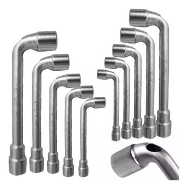 Imagem de Kit Jogo Chave L Furo 10 Chaves 8,9,10,11,12,13,14,15,16,17