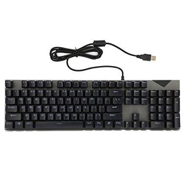 Imagem de Teclado de jogos, teclado portátil L300 com luz de fundo, teclado de jogo ergonômico silencioso resistente à água para laptop PC Gamers
