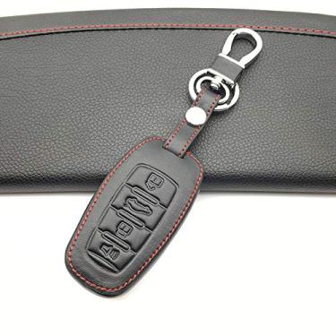 Imagem de CSHU Capa de couro para chave de carro Capa de chaveiro com anel de bolsa, adequado para Great Wall Haval/Hover H6 H7 H4 H9 F5 F7 H2s