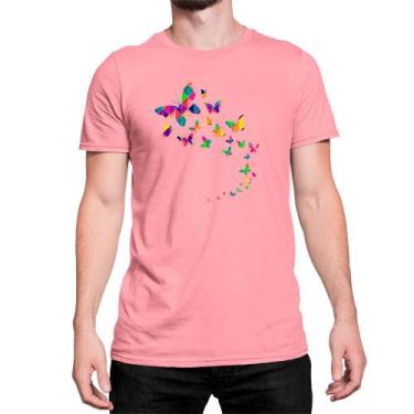 Imagem de Camiseta T-Shirt Borboletas Butterfly Colors Coloridas - Mecca