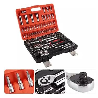 Imagem de Kit Chaves Ferramentas Soquetes Sextavados 108 Peças Vanadio