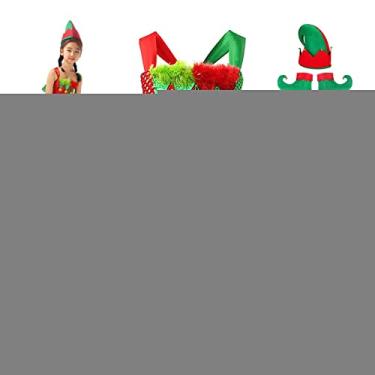 Imagem de Roupa de Natal para Meninas - Ternos de Cosplay Infantil Flexível de 4 Peças | Conjunto de fantasias de bebê meninas de Halloween, roupa de palco de férias Aelevate