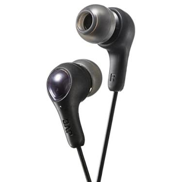 Imagem de JVC Fones de ouvido gomosos com embalagem de papel, som potente, ajuste confortável e seguro, fones de ouvido de silicone P/M/G - HAFX7BN (preto)