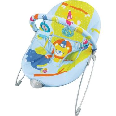 Imagem de Cadeira De Descanso Para Bebê Vibratória Até 11 Kg Festa Leão Azul Wee