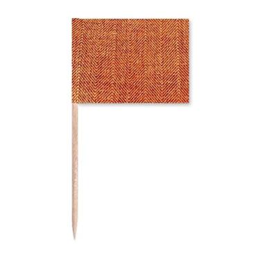 Imagem de Tecido linho marrom abstrato palito bandeiras marcador decoração festa