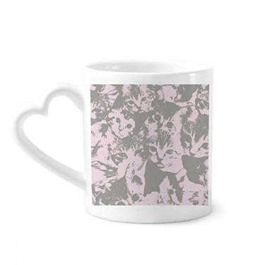 Imagem de Pôster de moda de gato protege animal amante de animais caneca café cerâmica copo de coração de vidro