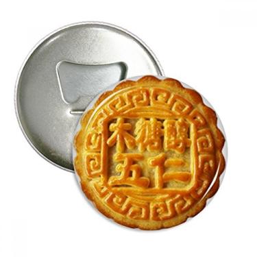 Imagem de Middle Autumn Festival Five Kernel Moon Cake abridor de garrafas ímã de geladeira emblema multifuncional
