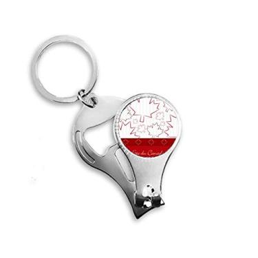 Imagem de Feliz Dia do Canadá 4 de julho folha de bordo alicate anel chaveiro abridor de garrafas cortador