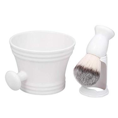 Imagem de DOYING Kit de barbear para homens Suporte para pincel de barbear molhado Suporte de sabão Tigela Caneca Barba escova de cabelo