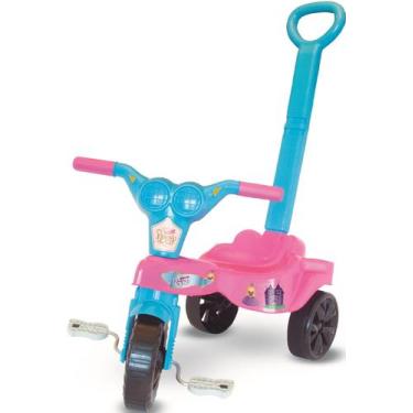 Imagem de Triciclo Infantil Princesa Rosa Com Empurrador Baby Menina - Kepler