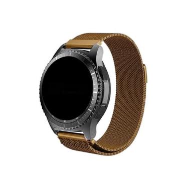 Imagem de Pulseira 22mm Magnética Milanese compatível com Galaxy Watch 3 45mm - Galaxy Watch 46mm - Gear S3 Frontier - Amz-fit GTR 47mm (C7) (Marrom)