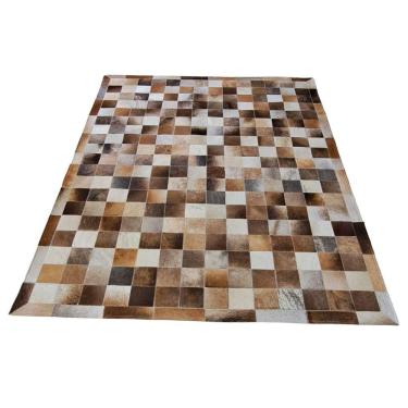 Imagem de Tapete De Couro Cinza E Champagne 1,50 X 2,00 M