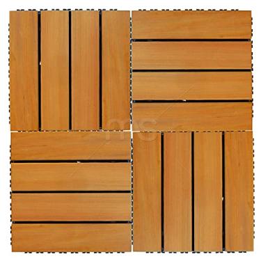 Imagem de Kit Deck 25 Placas 30x30cm Prático Garapeira Madersilva Animale/marrom Claro