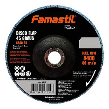 Imagem de Famastil Disco Flap 45 Graus - Metal 4 1/2'' X 60G