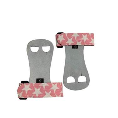 Imagem de Push Athletic Gymnastics Youth Hand Grips (banda rosa com estrelas brancas, pequeno)