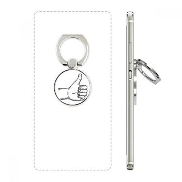 Imagem de Suporte de anel de telefone com padrão de desenho de linha de gesto da Praise