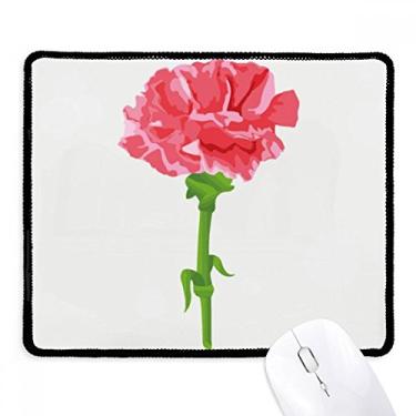 Imagem de Mousepad Flower Cravo, Folhas de Plantas Costuradas, Tapete de Borracha para Jogos